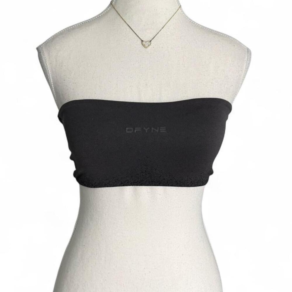 Dfyne Ignite Collection Bandeau Black-greyish color sports bra top size small